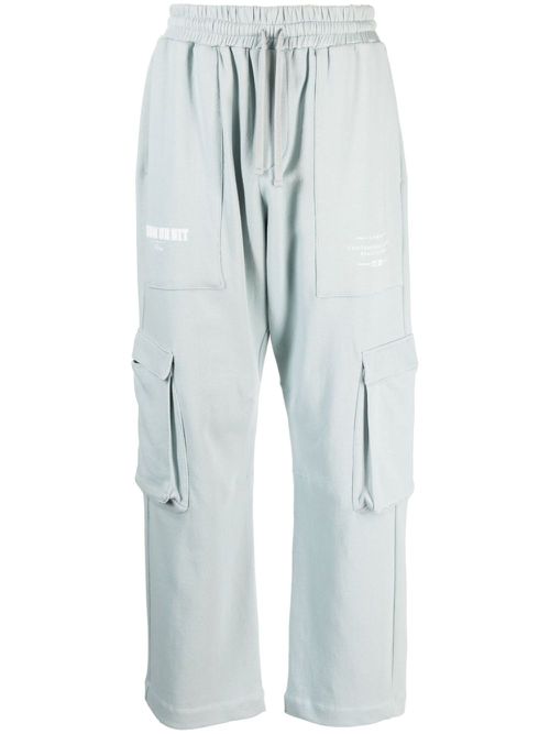 Mission logo-print cargo track pants - Blue