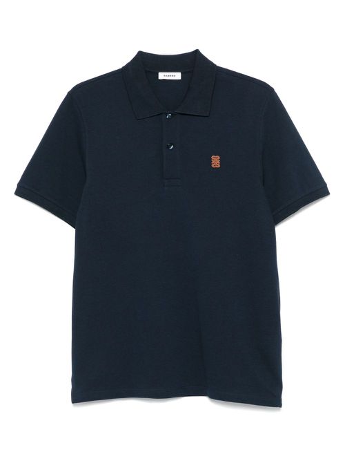 Logo-embroidered polo shirt - Blue