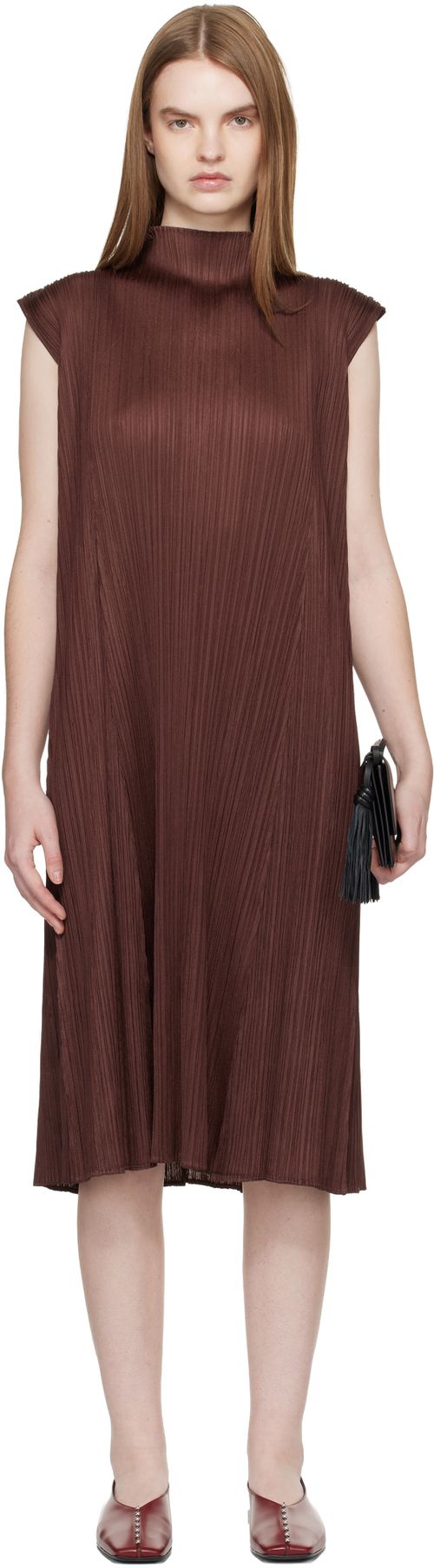 Brown Monthly Colors November Midi Dress