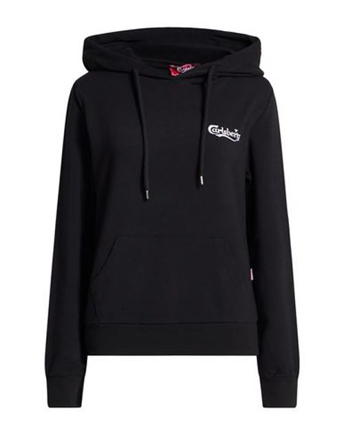 Woman Sweatshirt Black Size XS Cotton, Elastane