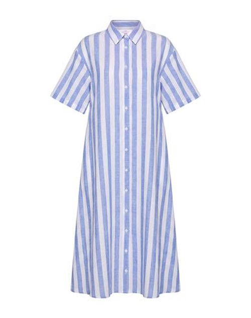 Woman Maxi dress Light blue Size L Linen, Cotton