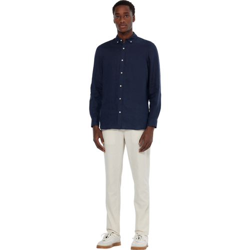 Scotch & Soda Long Sleeve Button Down Linen Shirt