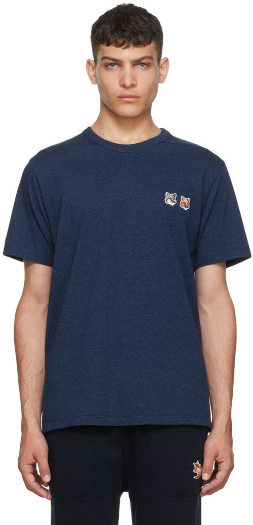 Navy Double Foxhead T-Shirt