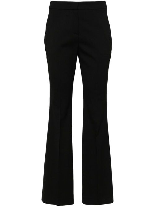 Pressed-crease flared trousers - Black