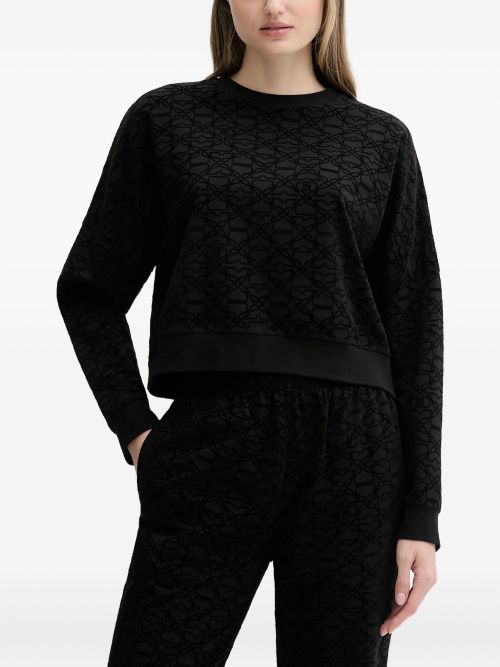 Lokky embossed-pattern top - Black