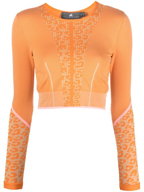 TrueStrength seamless long sleeve crop top - Orange