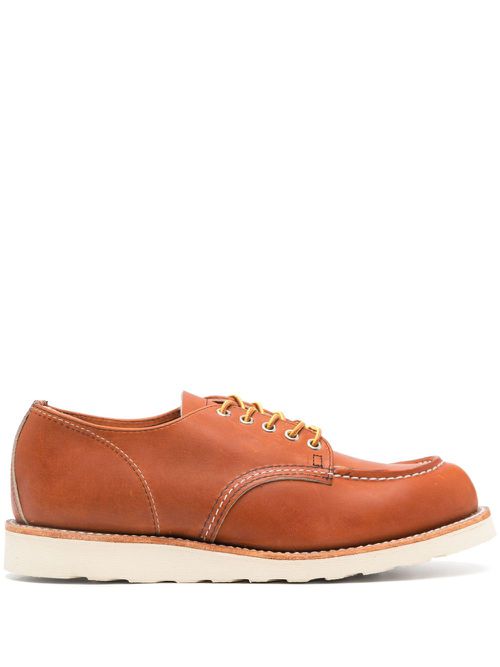 Shop Moc leather derby shoes - Brown