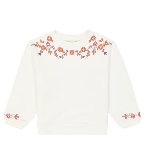 Dolores embroidered cotton-blend sweatshirt