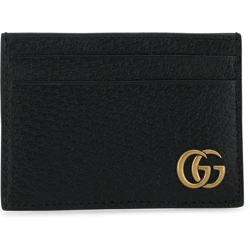 Gucci Black Leather Marmont Card Holder