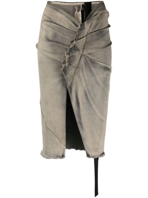 EDFU front-slit midi skirt - Grey