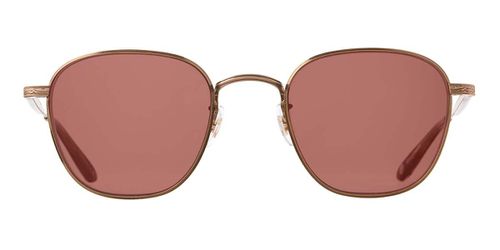 Garrett Leight WORLD SUN ATG-SPBRNSH/SFPMGT Men's Sunglasses Gold Size 49
