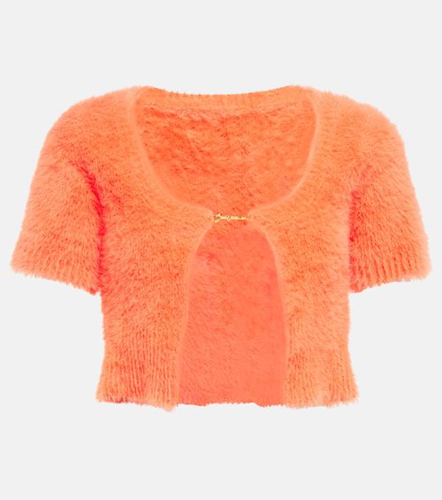 La Maille Neve logo cropped cardigan