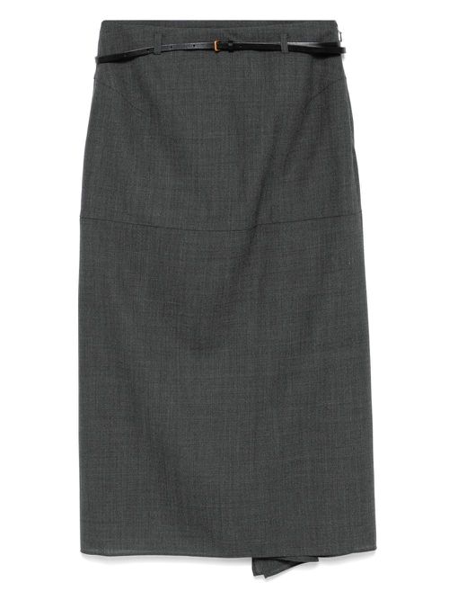 LESS rolled hem skirt - Grey
