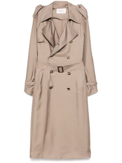 Silk trench coat - Neutrals