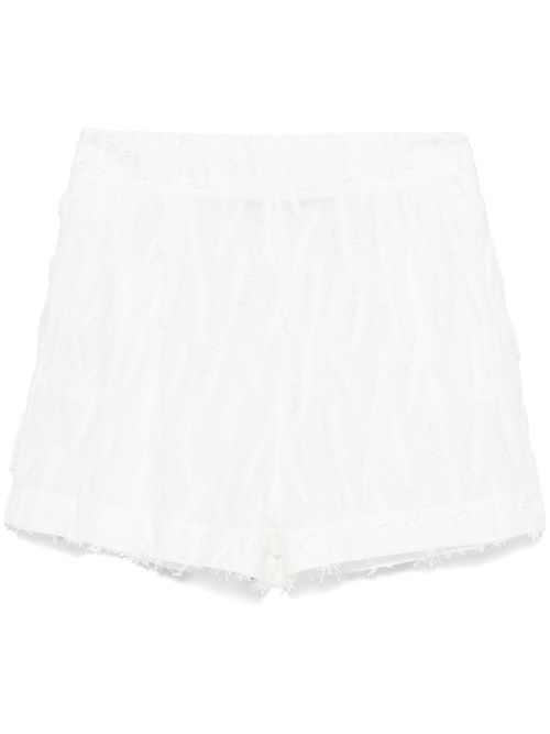 Appliqué-detail shorts - White