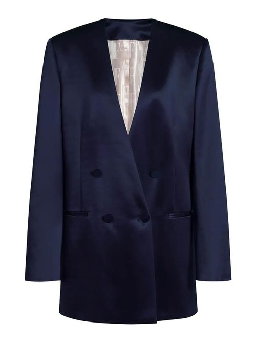 Double-Breasted Silk Jacket