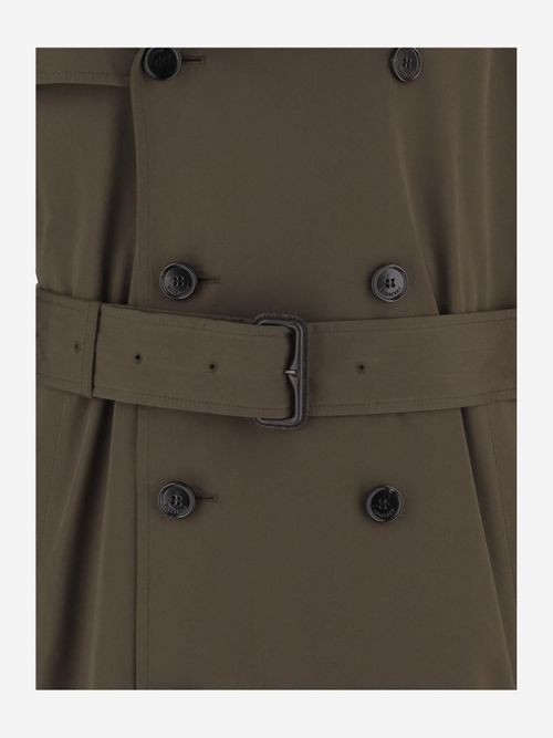 Double-Breasted Cotton Coat — Green