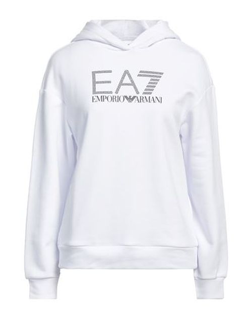 Ea7 Woman Sweatshirt White Size M Cotton, Polyester