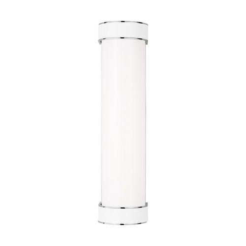 Visual Comfort Studio Monroe Bathroom Vanity Light in Polished Nickel And Gloss White by Kate Spade New York
