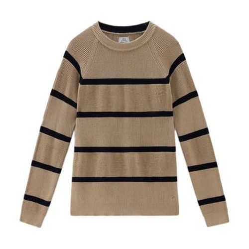 울리치 남성 Striped crewneck sweater in pure cotton WOOP249ABEI