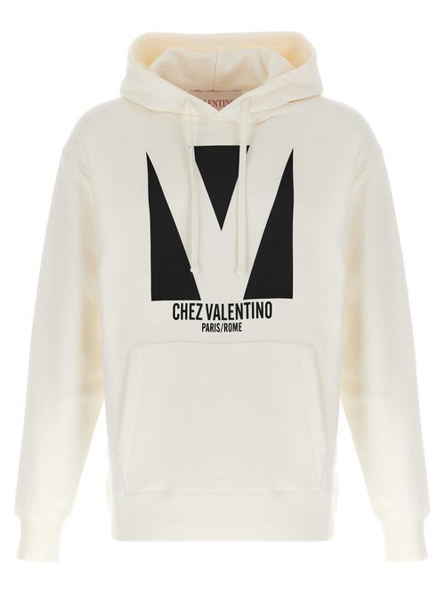 Logo-Printed Cotton Hoodie — White