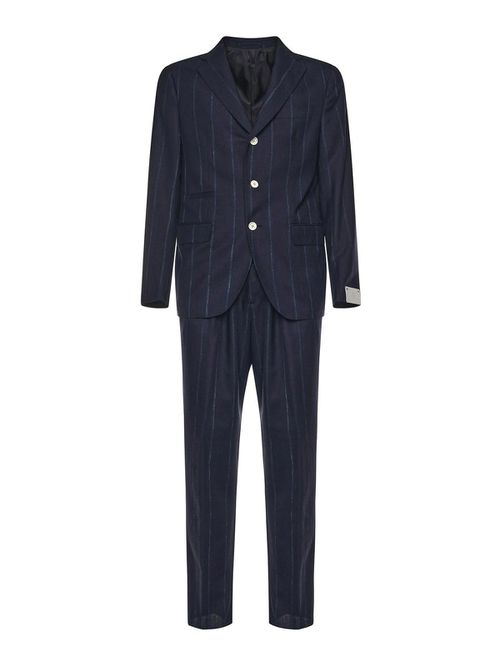 Single-Breasted Pinstripe Suit