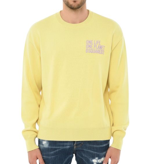 Yellow Crew Neck Sweater
