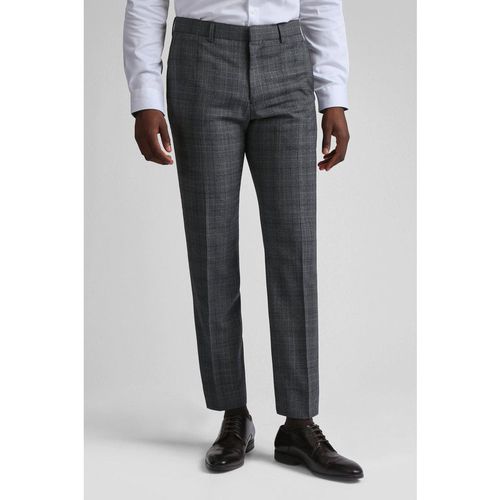 Zion Charcoal Text Check Slim Trousers