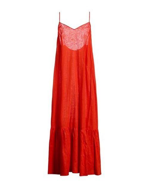 Woman Maxi dress Orange Size ONESIZE Linen