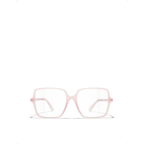 Mens Pink Square Eyeglasses