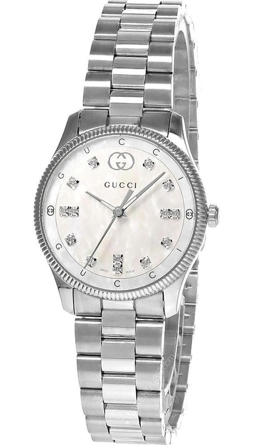 GUCCI G-Timeless 29MM SS White MOP Dial Women's Watch YA1265064