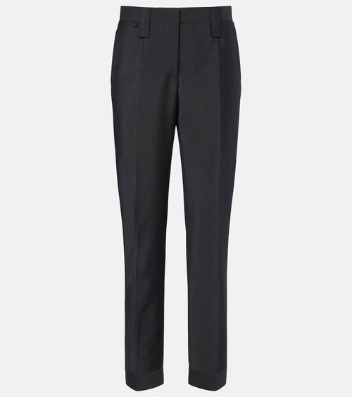 Wool and mohair tapered pants