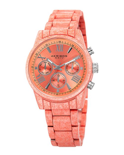 Women's Stainless Steel Porcelain Coated Watch