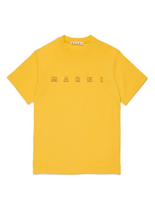 Logo-print T-shirt - Yellow