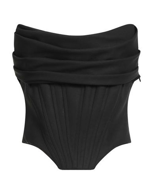 Woman Top Black Size 8 Virgin Wool, Elastane