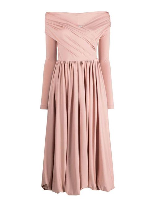 Pleated pink dress