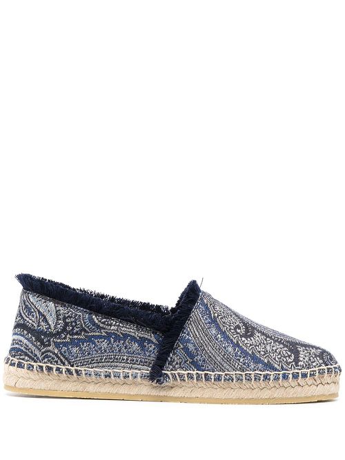 Paisley-print espadrilles - Blue