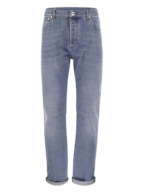 Brunello Cucinelli turn-ip jeans - Blue