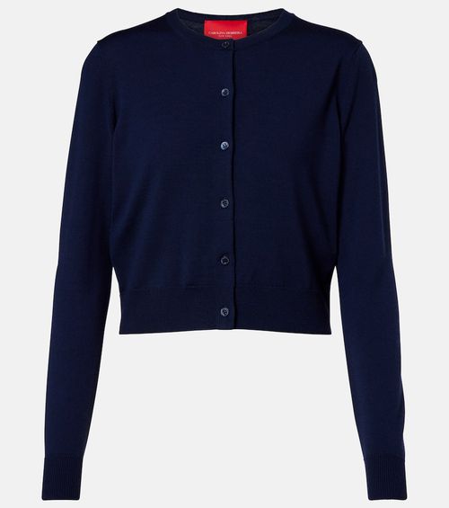 Cropped wool cardigan