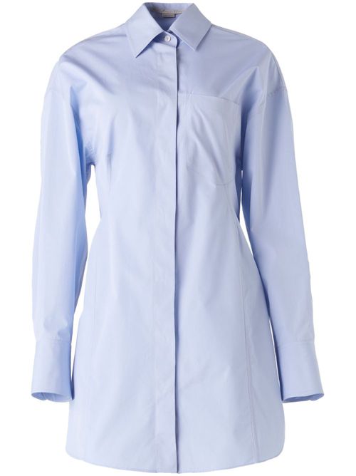 Cotton-poplin shirt dress - Blue