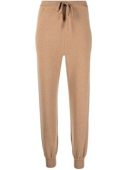 Drawstring knit trousers - Neutrals