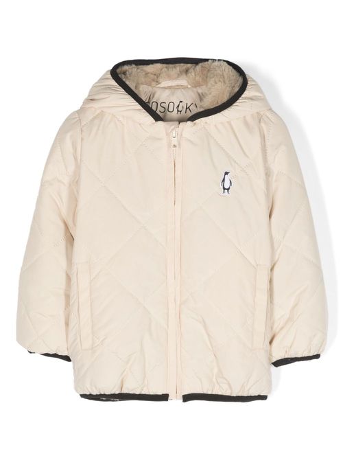 Quilted hooded jacket - Neutrals