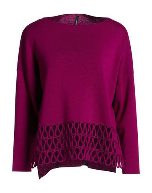 Woman Sweater Magenta Size 6 Virgin Wool