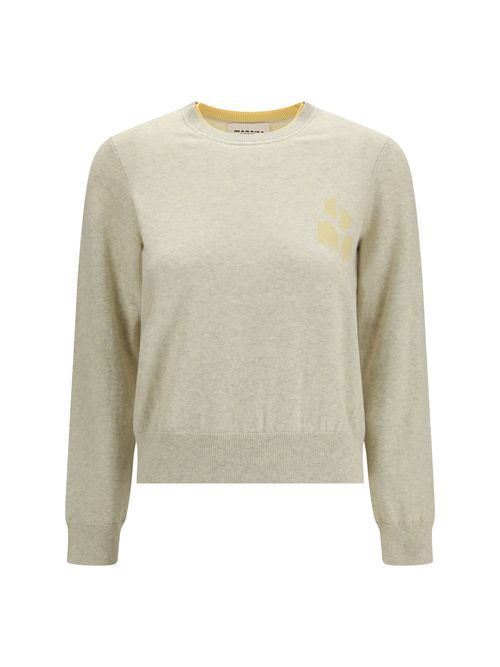 Logo-Embroidered Knit Sweater — Gray
