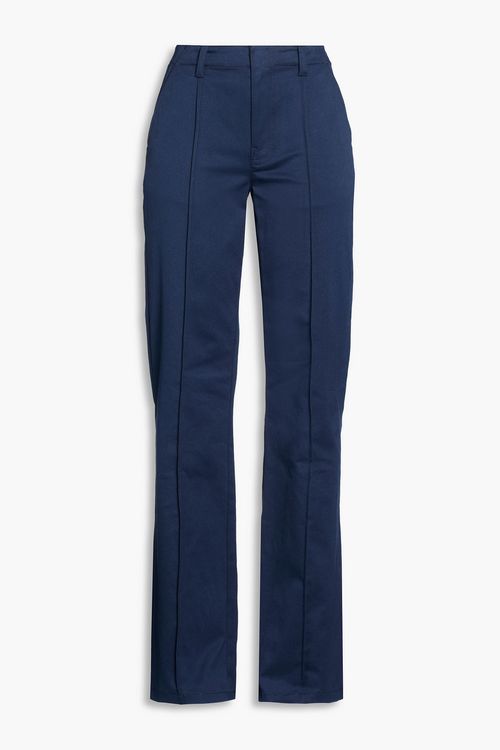 Ansel cotton-blend twill flared pants - Blue - US 4