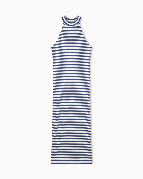 Dress in ribbed stretch viscose