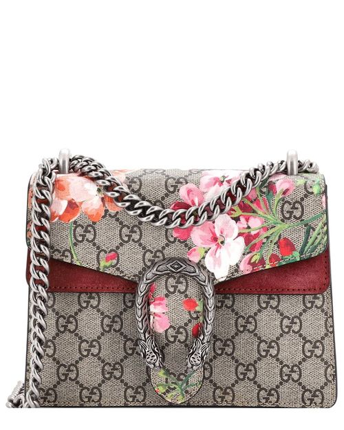 Dionysus Bag Blooms Print Gg Coated Mini (Authentic Pre-Loved)