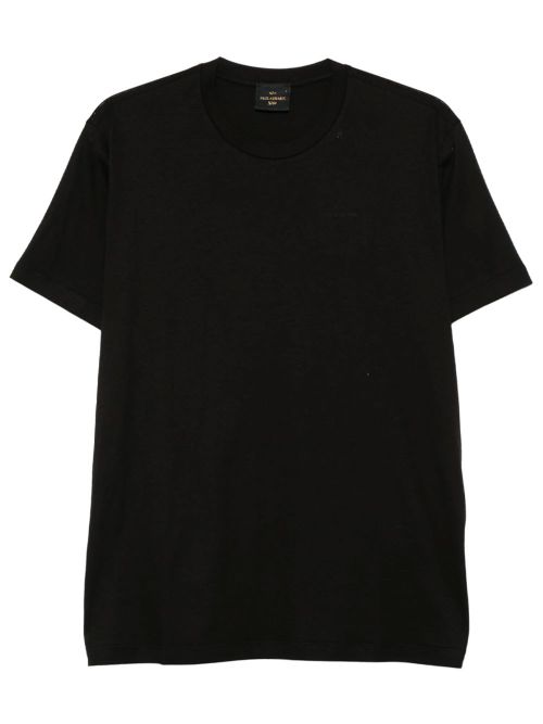 Cotton Blend T-Shirt With Tone-On-Tone Logo Print