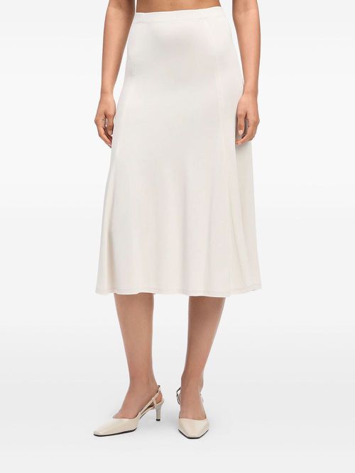 Calvin Klein A-line midi skirt - White