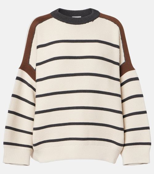Striped cotton sweater